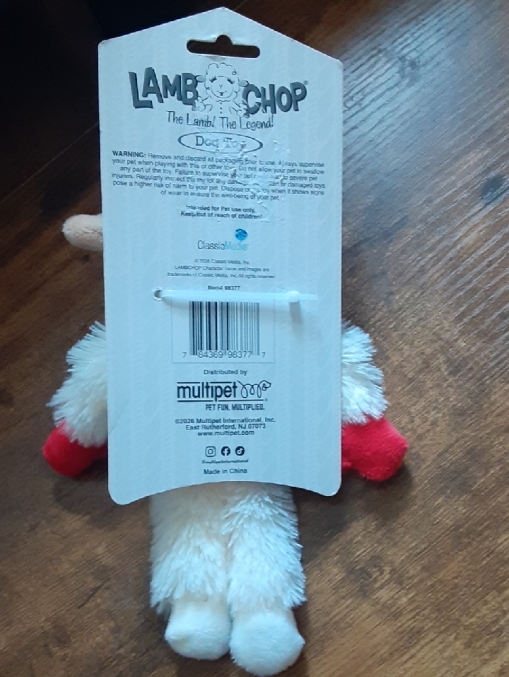 Lamb Chop SqueakyDog Toy - Picture 3 of 3